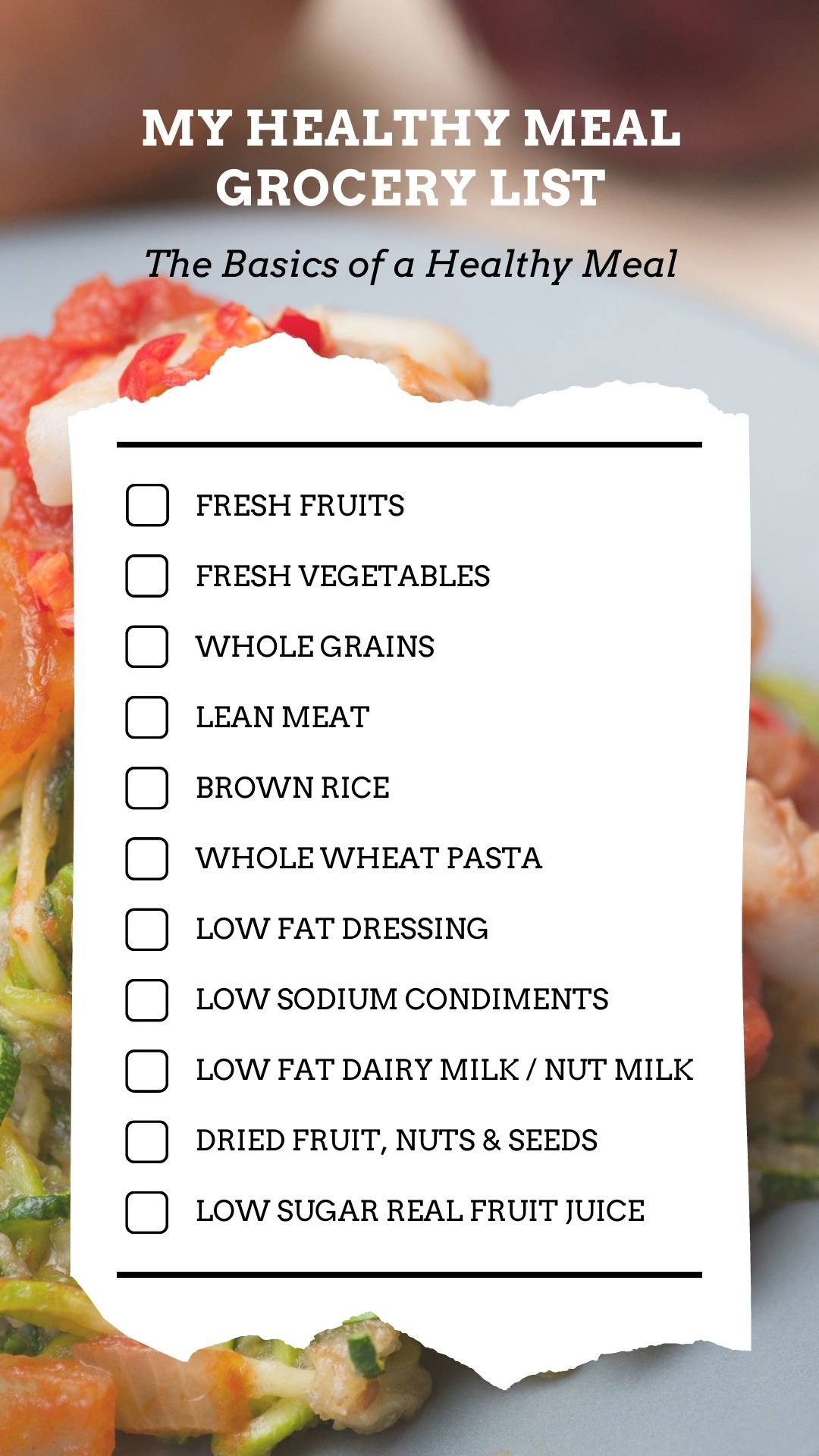 Healthy Food Checklist
