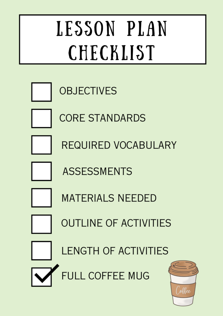 lesson plan checklist