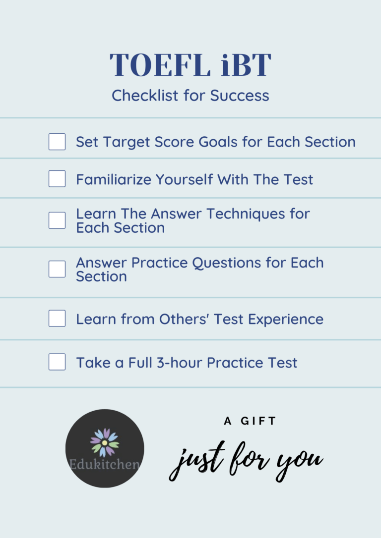 toefl ibt checklist guide