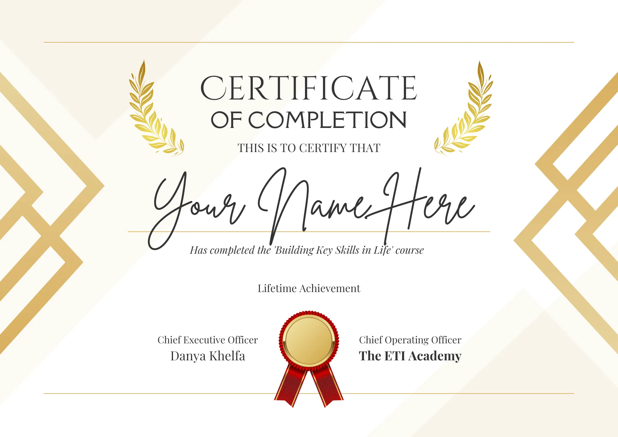 building key skills sample certificate