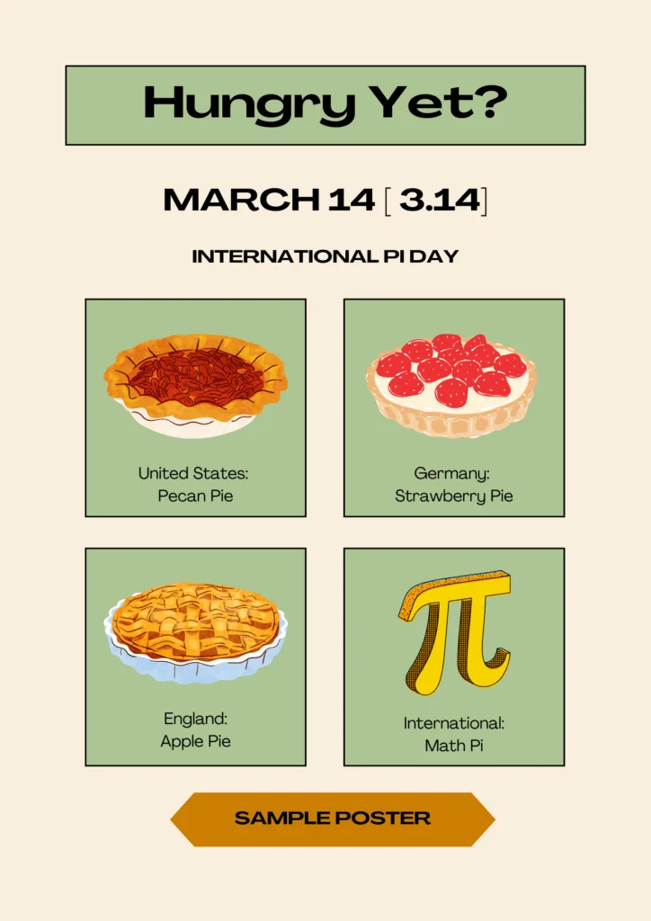 math poster talkin about pi day