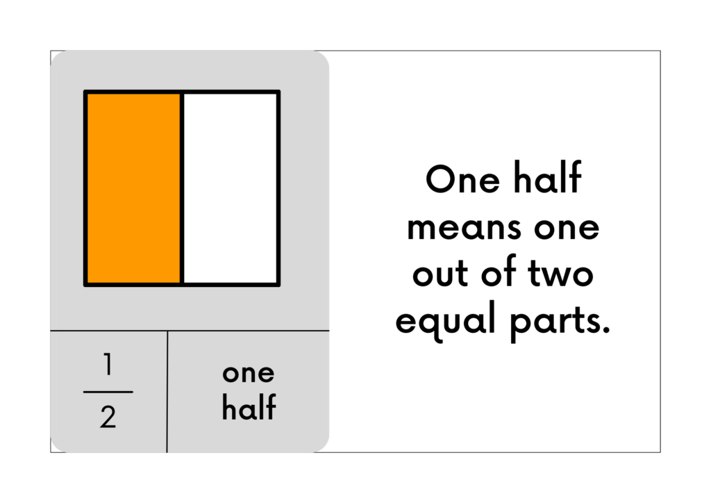 one half fraction template